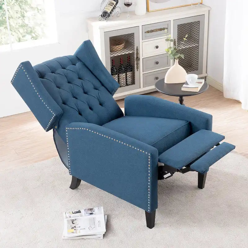27.16 Fauteuil inclinable manuel large avec accoudoirs ailés