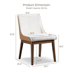 Table à manger rectangulaire en noyer 5 pièces du milieu du siècle