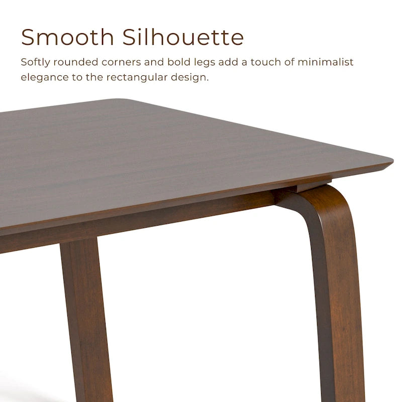 Table à manger rectangulaire en noyer 5 pièces du milieu du siècle