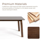 Table à manger rectangulaire en noyer 5 pièces du milieu du siècle