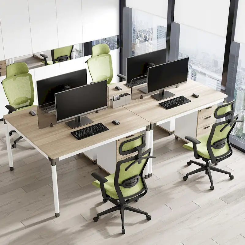 Chaise de bureau ergonomique pivotante à 360° en maille, réglable en hauteur, avec appuie-tête, support lombaire et accoudoirs réglables