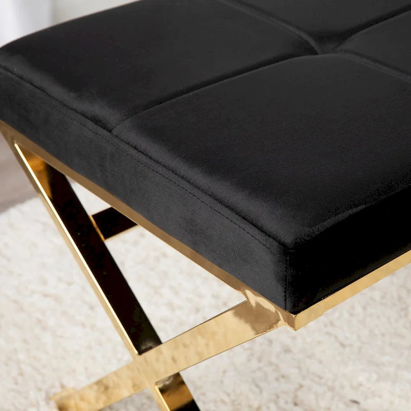 Banc d'entrée en velours Tormayne