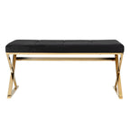 Banc d'entrée en velours Tormayne