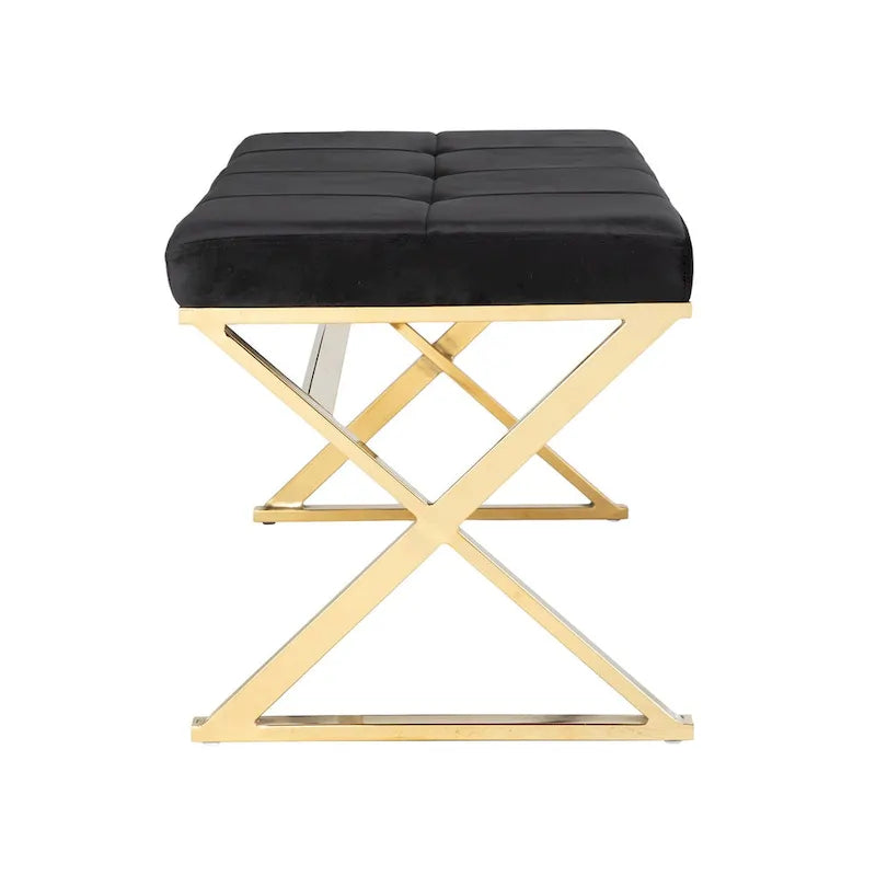 Banc d'entrée en velours Tormayne