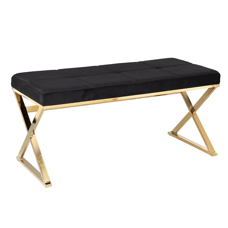 Banc d'entrée en velours Tormayne