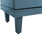 70.07Grand buffet 4 portes, identique pour salon, cuisine, chambre, couloir, vert olive, bleu marine, bleu paon